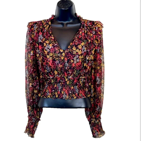 Free People Twyla Floral Print Top size XS - Picture 1 of 9